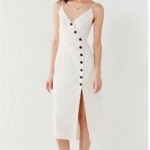 Urban Outfitters midi dress with asymmetrical buttons
